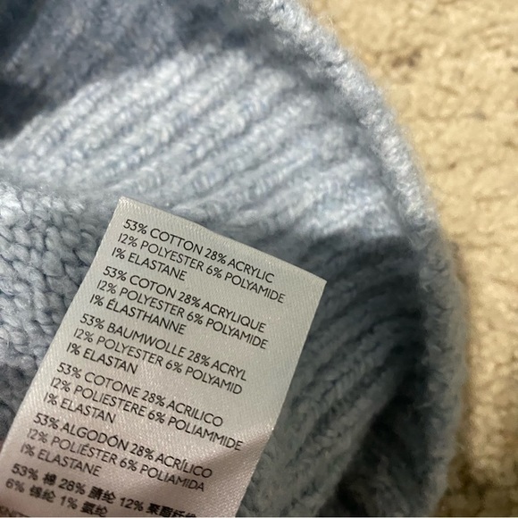 Maeve Anthropologie Women’s Blue Gray Cowl & Turtlenecks Sweater Size XS - Picture 9 of 14